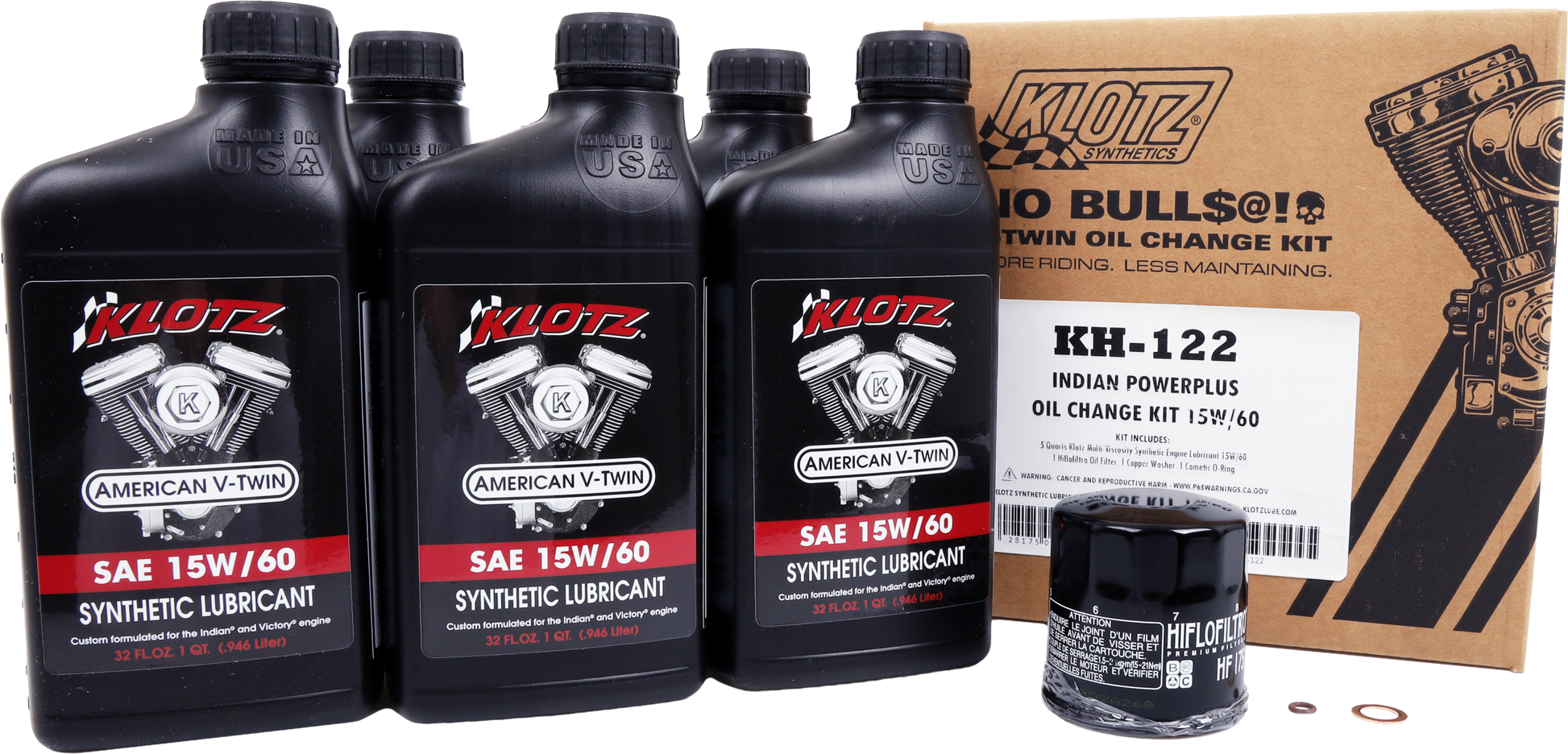 Indian Powerplus 5qt Synthetic Oil Change Kit