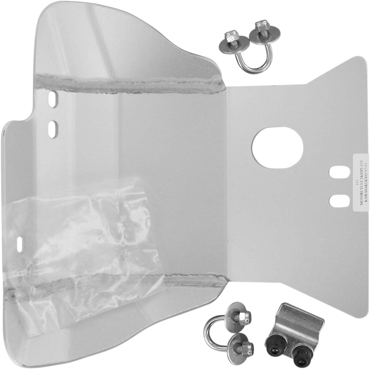 MOOSE OFFROAD Skid Plate - Silver - Kawasaki - KX 65 253