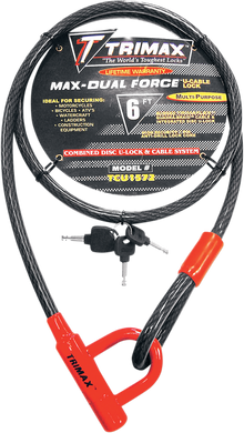 TRIMAX U-Lock and Cable Locks - 72" TCU1572