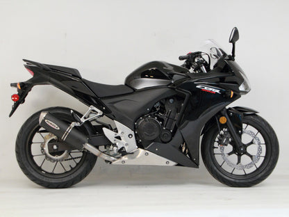 Hindle Exhaust for Honda CBR500R/F/X (13+) with Evolution Titanium Muffler w/ Black Ceramic Tip