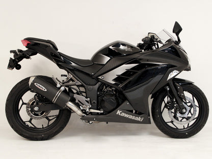 Hindle Kawasaki Ninja 250 (08-12) with Evolution Black Ceramic Muffler