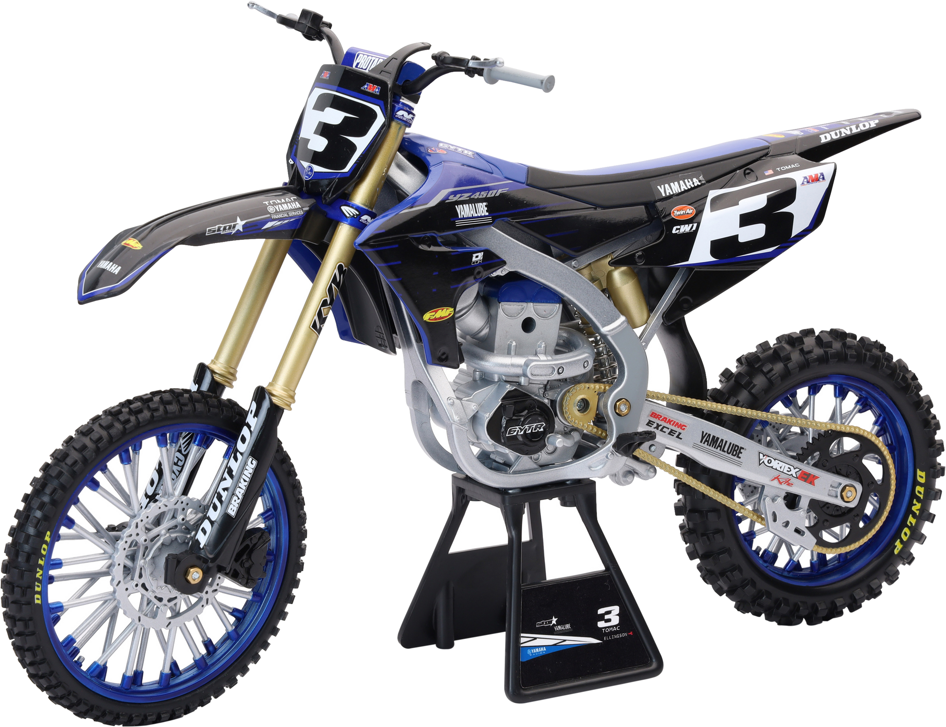 1:6 Yamaha Factory Team Yz450f Eli Tomac #3 W/#1 Sx/Mx