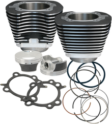 S&S CYCLE 106" Big Bore Cylinder Kit - Wrinkle Black - Twin Cam 910-0206