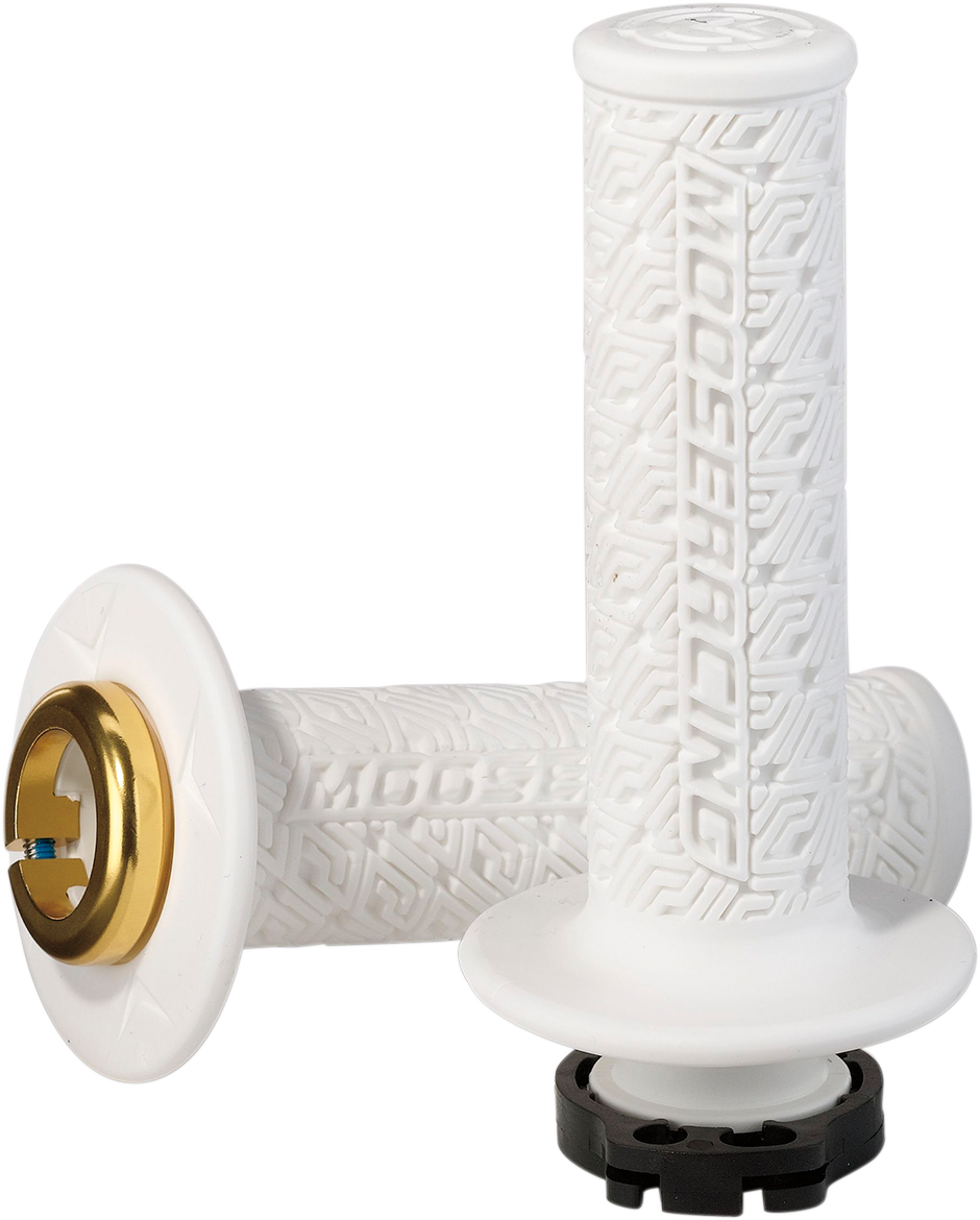 MOOSE OFFROAD 36 Series Lock-On Grips - White/Gold B36MRW-D