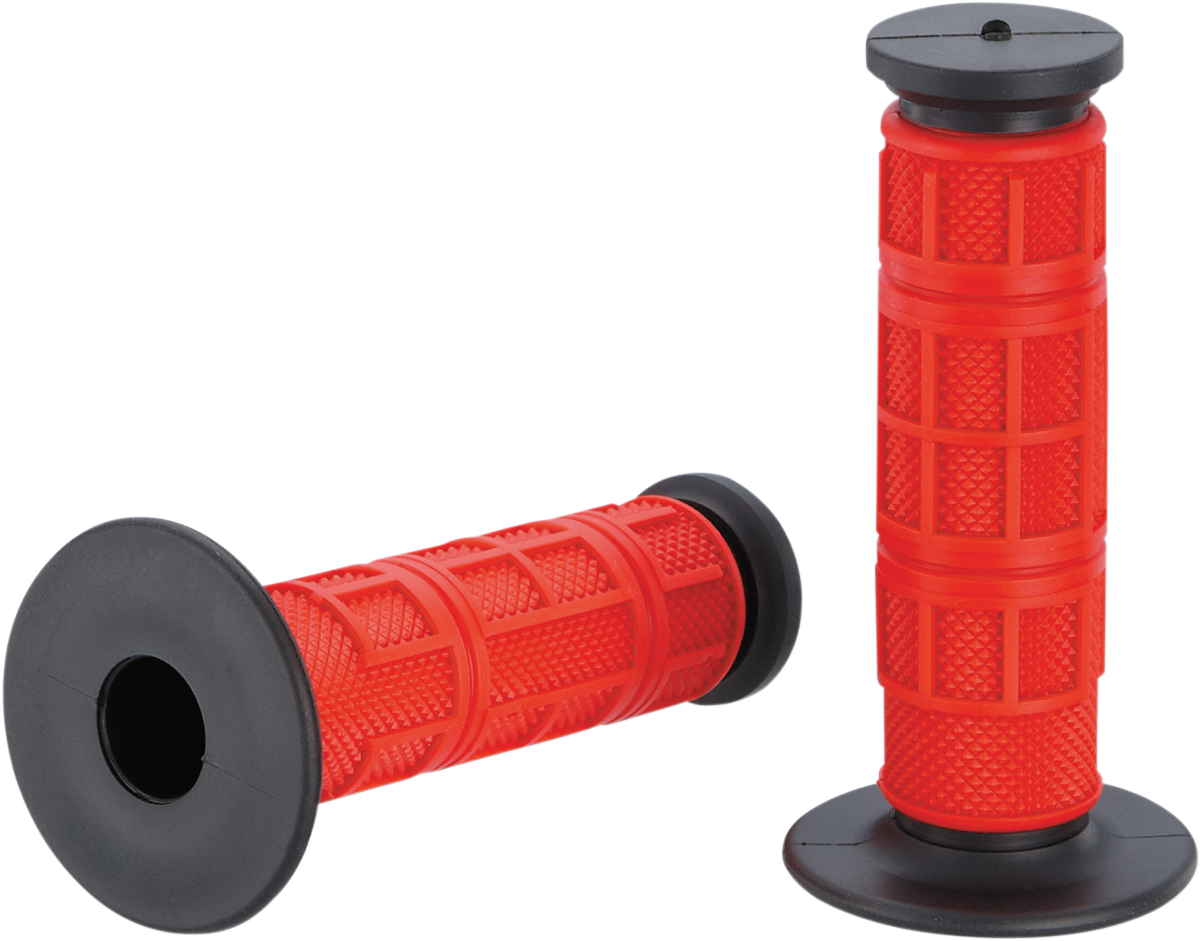 MOOSE OFFROAD Qualifier Grips - Full Waffle - Red MG-11-RBM