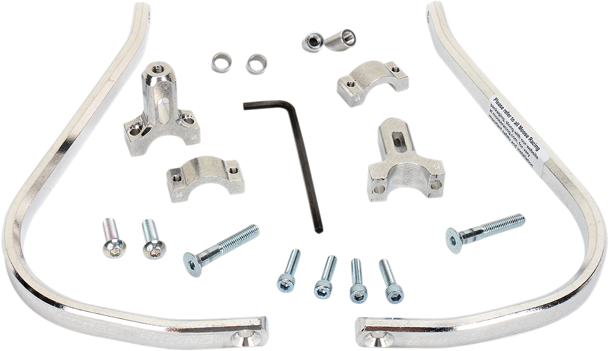 MOOSE OFFROAD Aluminum Handguards - 1-1/8" - Silver 50-4014S