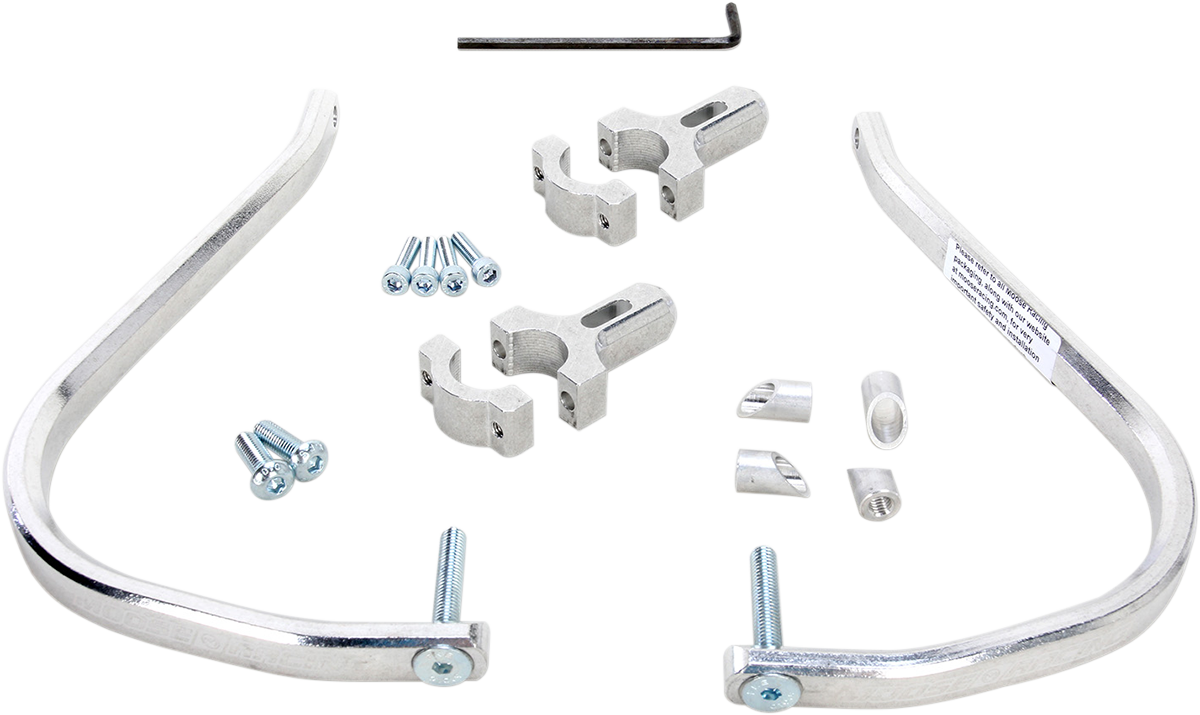 MOOSE OFFROAD Aluminum Handguards - 1-1/8" - Mini - Silver 50-4014M