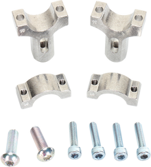 MOOSE OFFROAD 1-1/8" Mount Clamps for Aluminum Handguards - Silver 50-014S