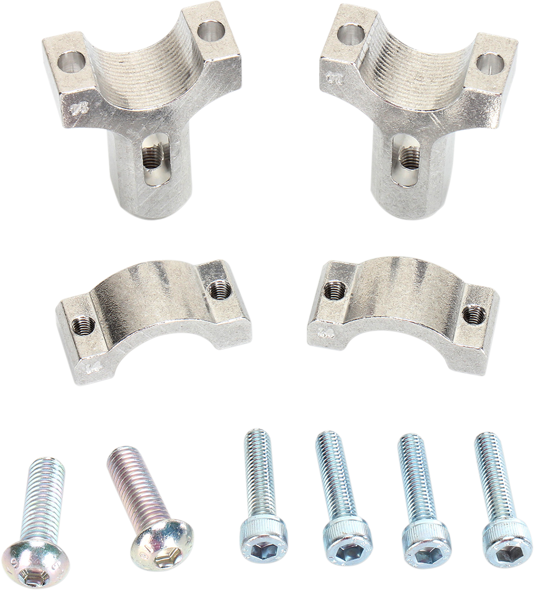 MOOSE OFFROAD 1-1/8" Mount Clamps for Aluminum Handguards - Silver 50-014S