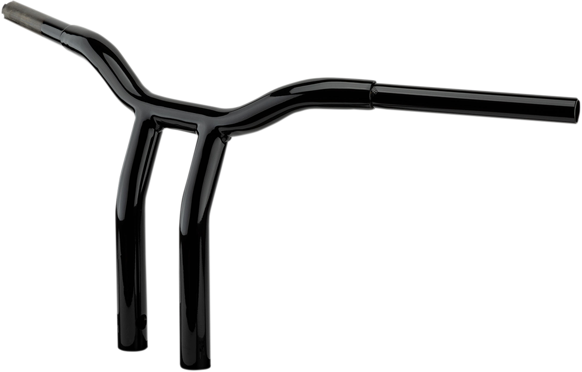 LA CHOPPERS Kage Fighter Welded Bent-Riser Handlebar - One Piece - 8" - Black LA-7338-08B