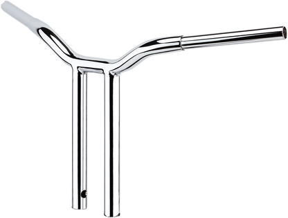 LA CHOPPERS Kage Fighter Welded Straight-Riser Handlebar - One Piece - 10" - Chrome LA-7337-10