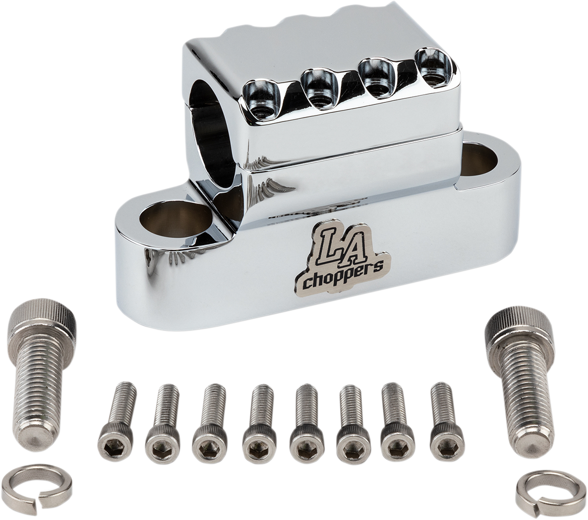 LA CHOPPERS Kage Fighter Handlebar Clamp - Chrome LA-7335-XXC