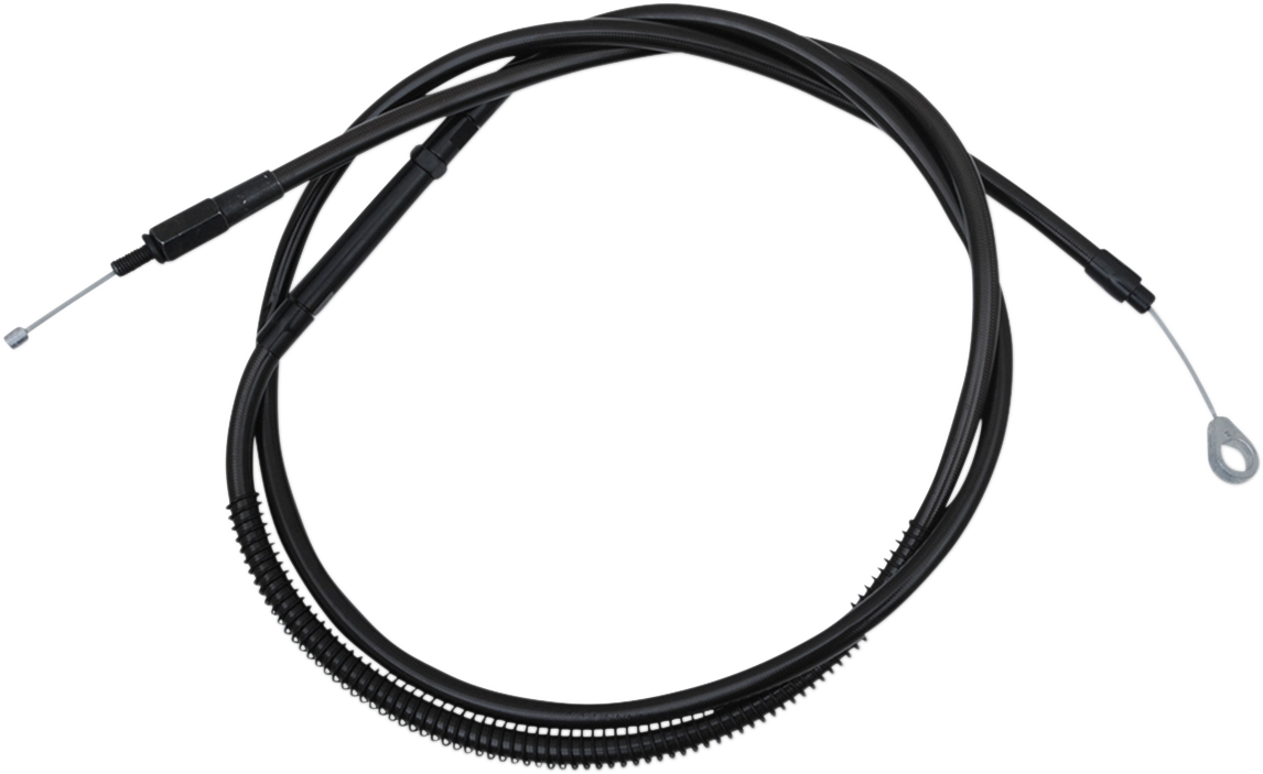 LA CHOPPERS Midnight Braided Clutch Cable - 18"-20" Ape Hanger Handlebars - '18-'22 Softail LA-8152C19M
