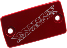 WORKS CONNECTION Anodized Billet Aluminum Front Brake Reservoir Cover - Red 21-067