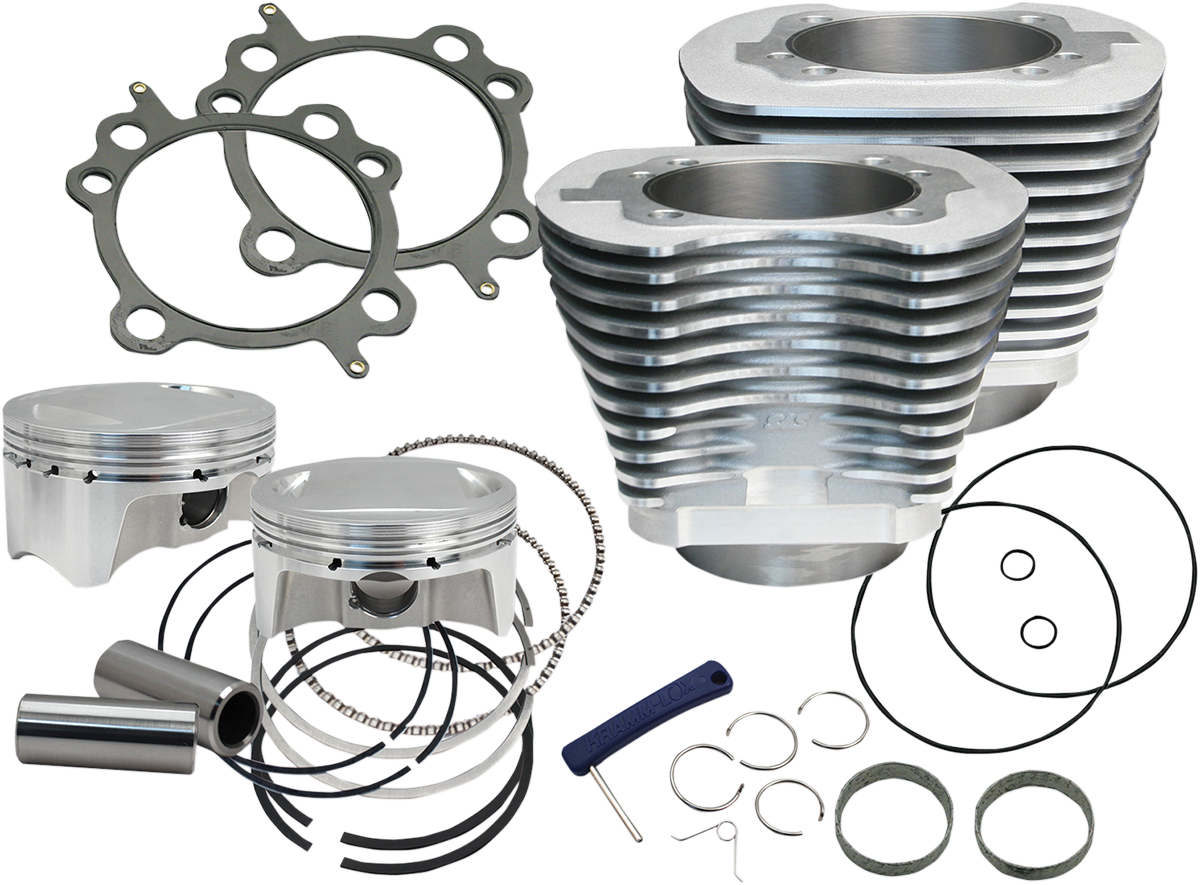 S&S CYCLE 107" Big Bore Cylinder Kit - Silver - Twin Cam 910-0480