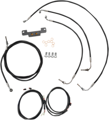 LA CHOPPERS Complete Plug-and-Play Cable Kit - 12" - 14" Handlebars - '17-'19 Touring - Black LA-8055KT3-13B