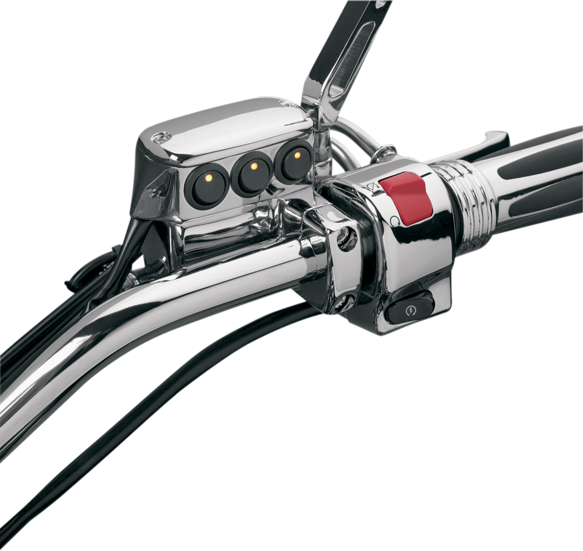 SHOW CHROME LED Switch Block Assembly - Brake Side - Chrome 52-605A