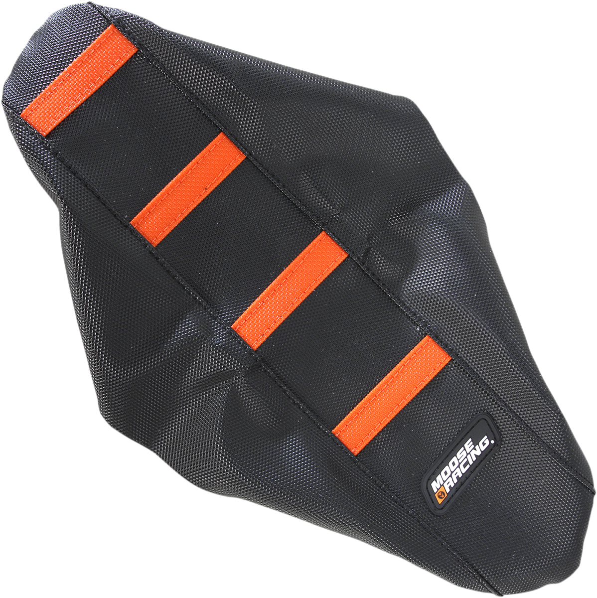 MOOSE OFFROAD Ribbed Seat Cover - Black Cover/Orange Ribs - KTM 50 '09-'15 KTM5009-336RT