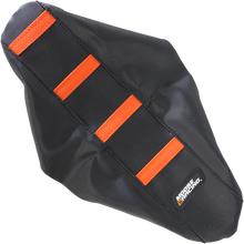 MOOSE OFFROAD Ribbed Seat Cover - Black Cover/Orange Ribs - KTM 50 '09-'15 KTM5009-336RT