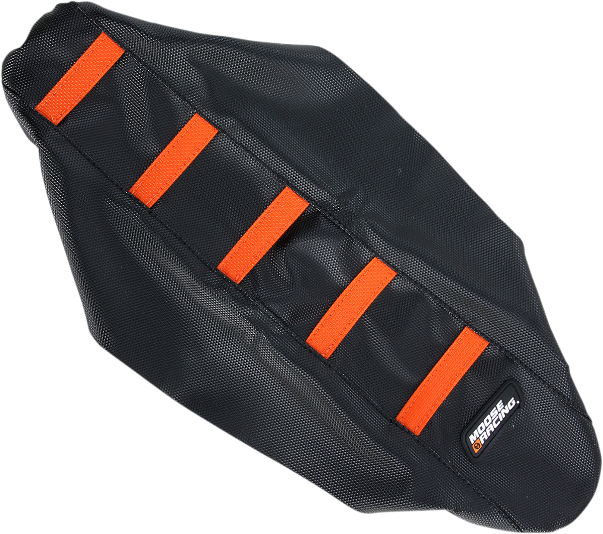 MOOSE OFFROAD Ribbed Seat Cover - Black Cover/Orange Ribs - KTM 65 '09-'15 KTM6509-336RT