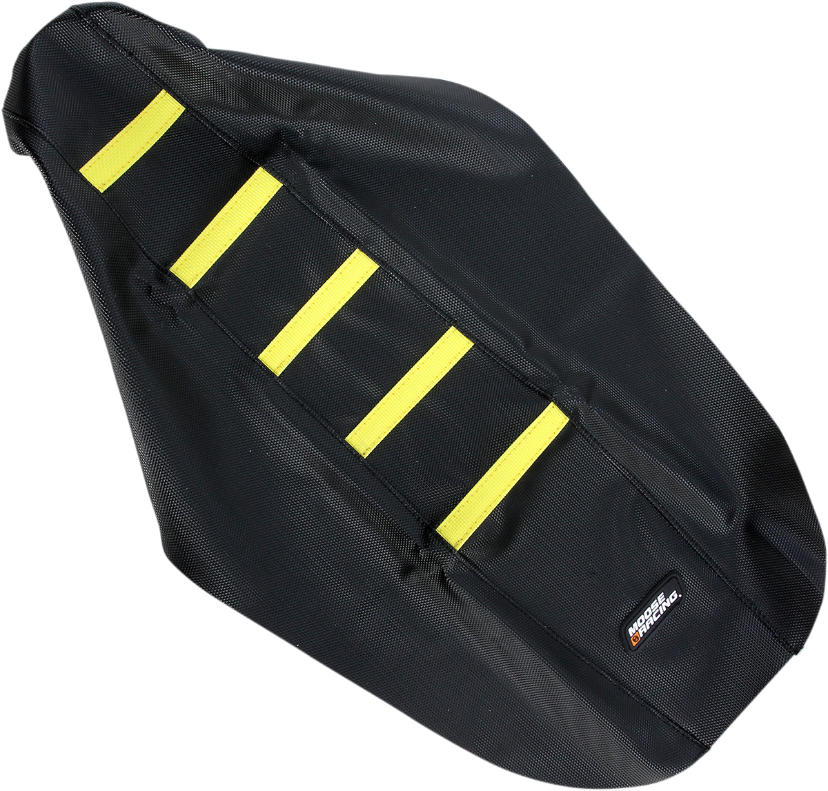 MOOSE OFFROAD Ribbed Seat Cover - Black Cover/Yellow Ribs - Suzuki RMZ450 '05-'07 RMZ45005-331RT