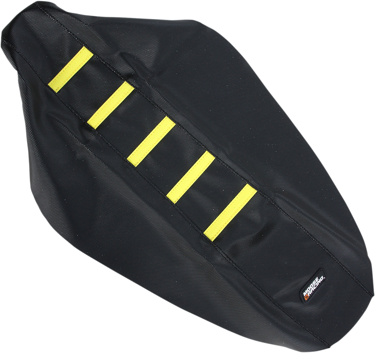 MOOSE OFFROAD Ribbed Seat Cover - Black Cover/Yellow Ribs - Suzuki RMZ450 '08-'17 RMZ45008-331RT