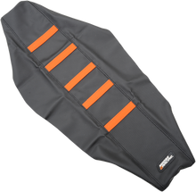MOOSE OFFROAD Ribbed Seat Cover - Black Cover/Orange Ribs - KTM '15-'18 KTM25015