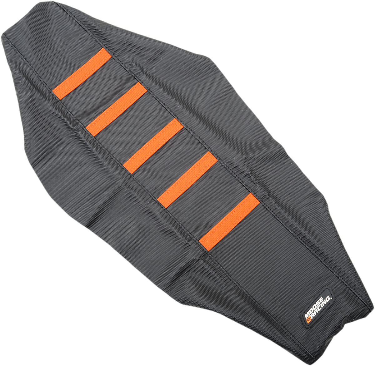 MOOSE OFFROAD Ribbed Seat Cover - Black Cover/Orange Ribs - KTM '15-'18 KTM25015