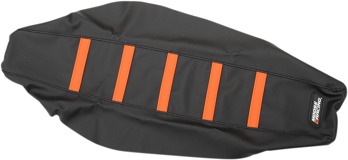 MOOSE OFFROAD Ribbed Seat Cover - Black Cover/Orange Ribs - KTM SX85 '18-'24 KTM8518-336