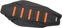 MOOSE OFFROAD Ribbed Seat Cover - Black Cover/Orange Ribs - KTM SX85 '18-'24 KTM8518-336