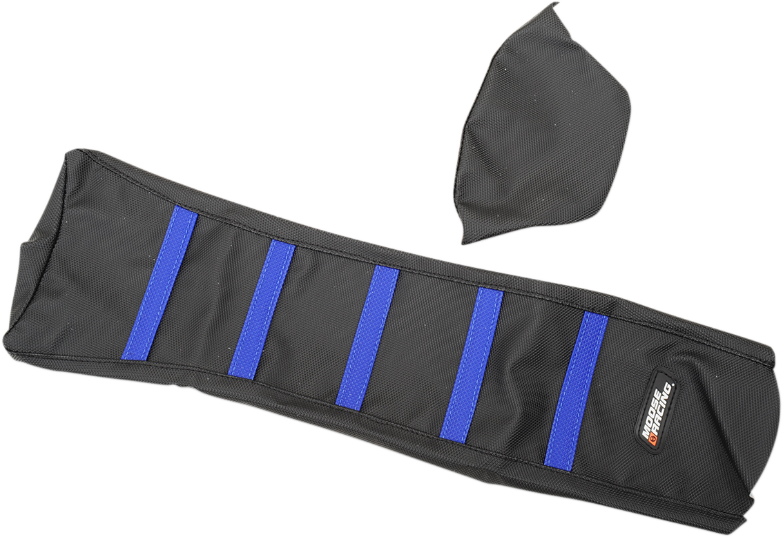 MOOSE OFFROAD Ribbed Seat Cover - Black Cover/Blue Ribs - Yamaha WR/YZ '18-'24 YZF45018-332