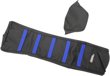 MOOSE OFFROAD Ribbed Seat Cover - Black Cover/Blue Ribs - Yamaha WR/YZ '18-'24 YZF45018-332