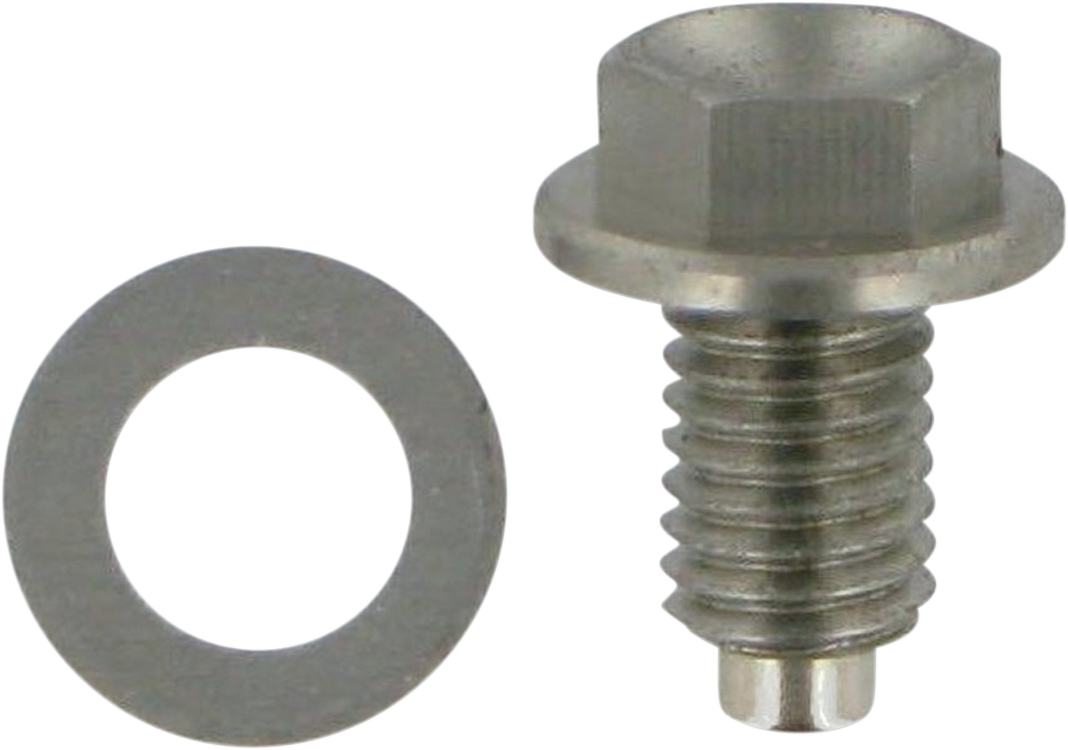 MOOSE OFFROAD Magnetic Drain Plug - Silver - Suzuki | Yamaha DP116