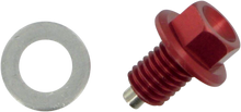 MOOSE OFFROAD Magnetic Drain Plug - Red - Kawasaki | Suzuki DP110