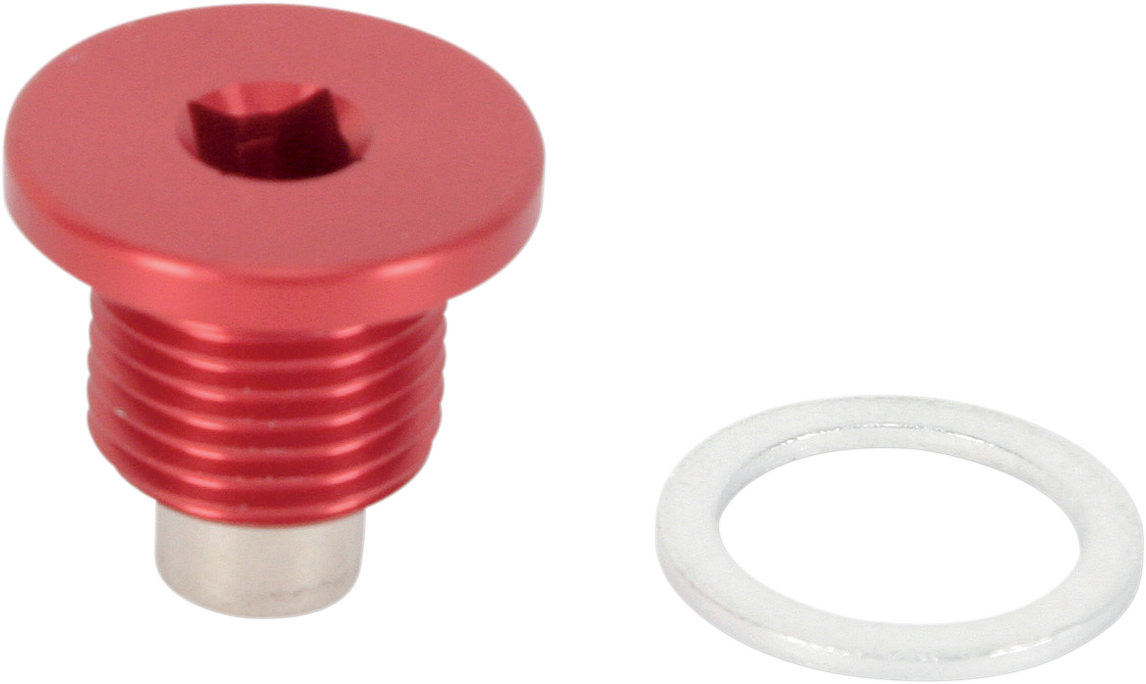 MOOSE OFFROAD Magnetic Drain Plug - Red - Husqvarna DP126