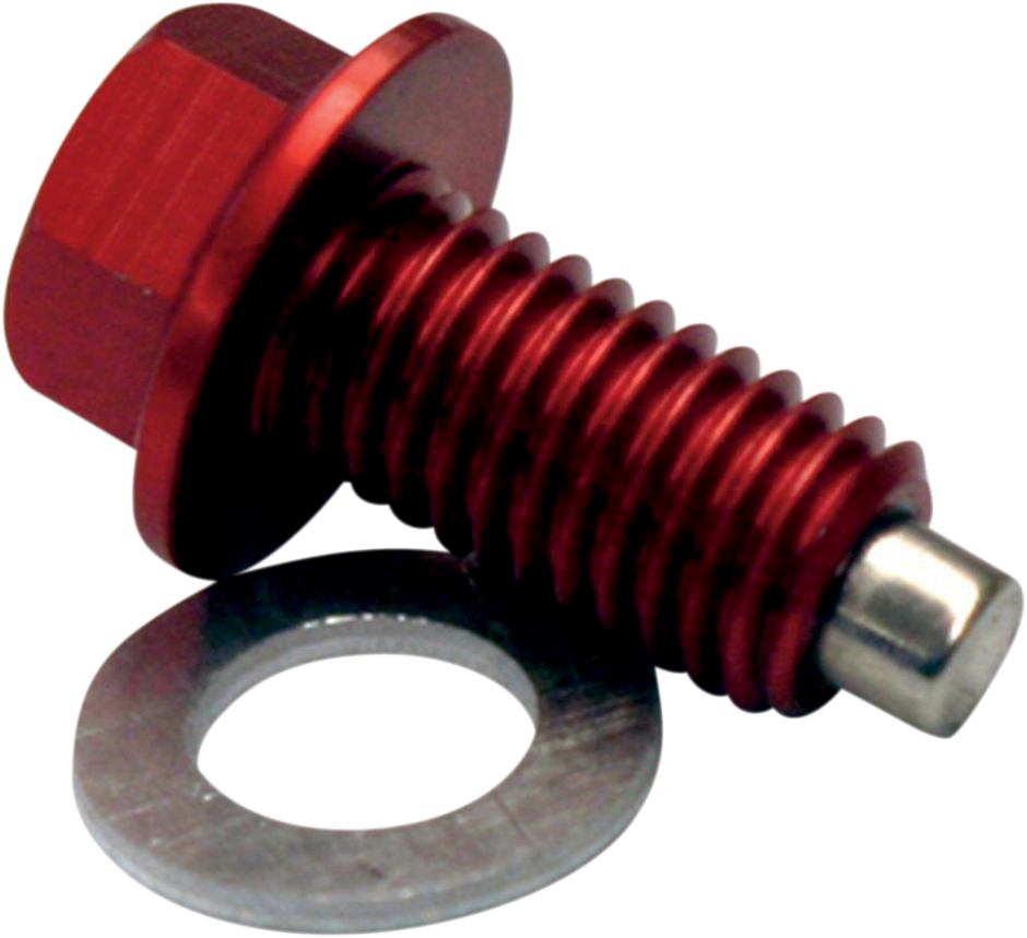 MOOSE OFFROAD Magnetic Drain Plug - Red - Kawasaki DP120