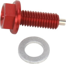 MOOSE OFFROAD Magnetic Drain Plug - Red - Honda DP129