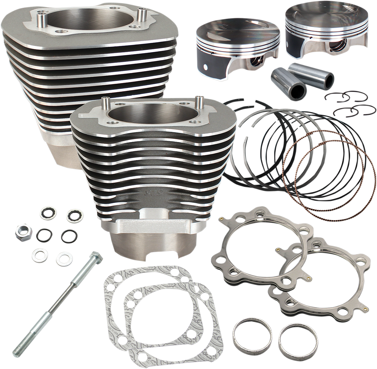 S&S CYCLE 124" Big Bore Cylinder Kit - Stone Gray - Twin Cam 910-0469