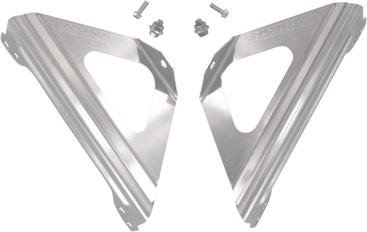 WORKS CONNECTION Radiator Brace Set - Silver - Suzuki 18-001