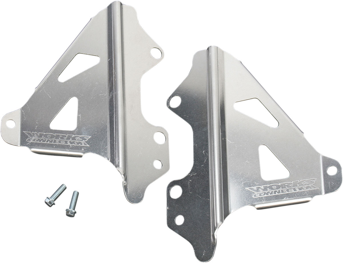 WORKS CONNECTION Radiator Brace Set - Silver - Honda 18-066