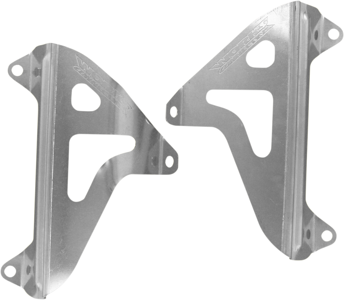 WORKS CONNECTION Radiator Brace Set - Silver - Yamaha 18-074