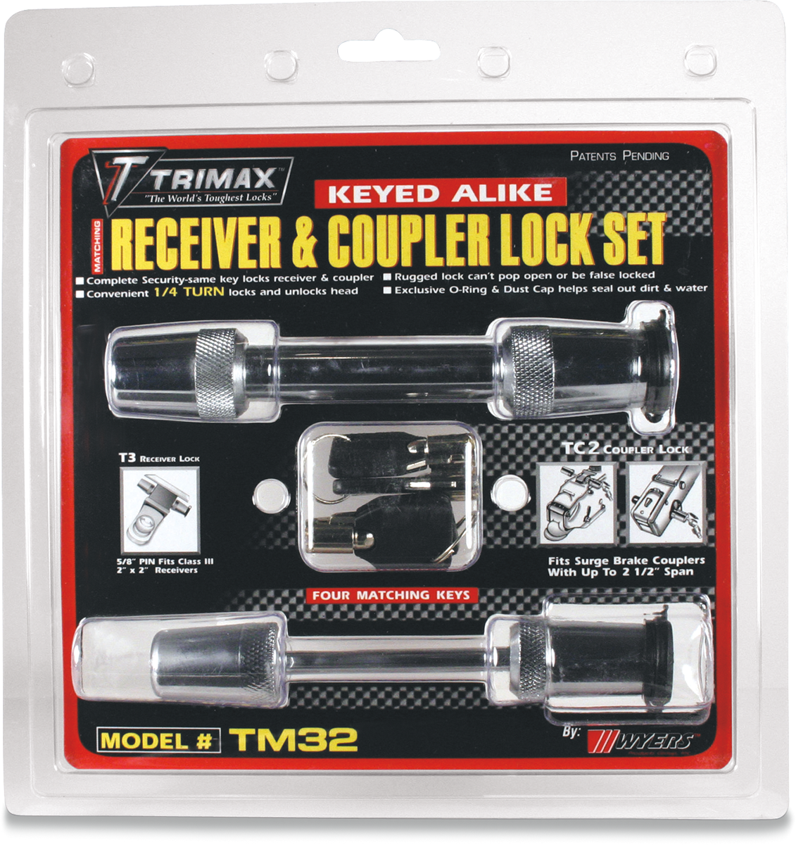 TRIMAX Coupler and Receiver Lock - 2-1/2" TM32