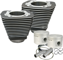 S&S CYCLE Cylinder & Piston Kit - 80" - Evolution Big Twin - Wrinkle Black 910-0182