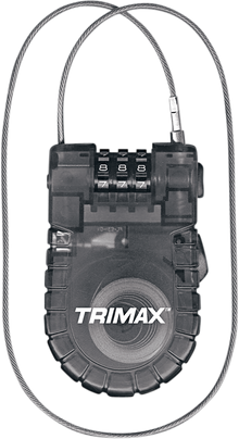 TRIMAX Cable Combination Lock - Retractable T33RC
