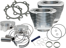 S&S CYCLE 4" Big Bore Bolt-In Sidewinder® Cylinder Kit - 110" - Silver 910-0650