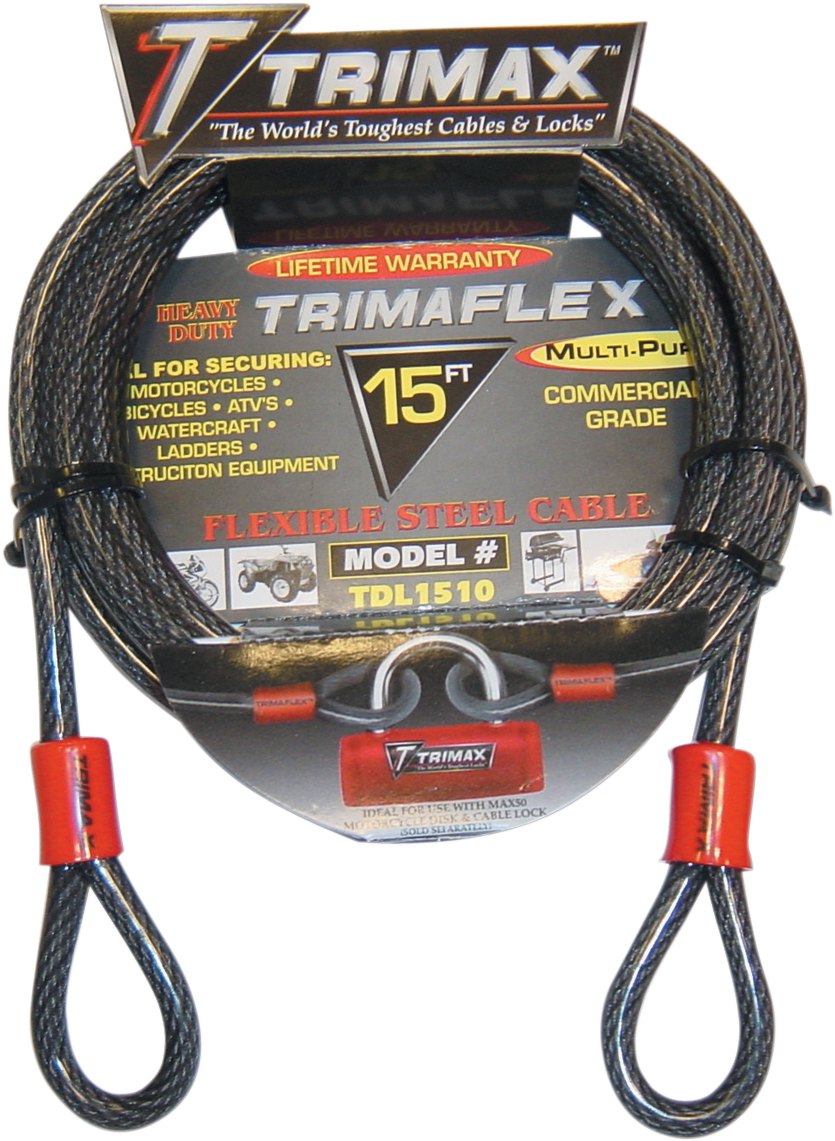 TRIMAX Cable Lock - Dual Loop - 15' TDL1510