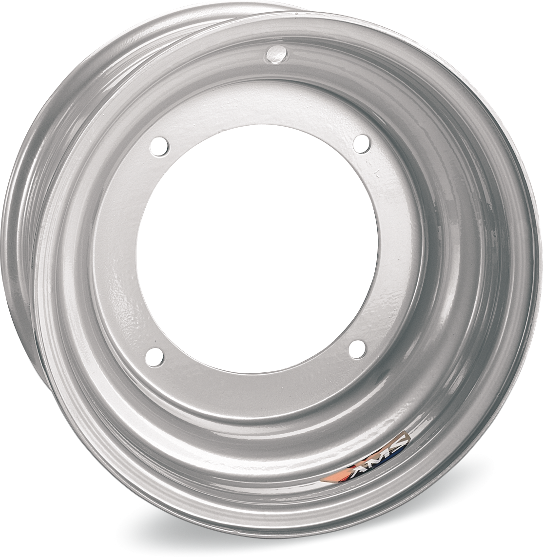 AMS Steel Wheel - Front - Chrome - 10x8 - 4/156 - 3+5 0853-697