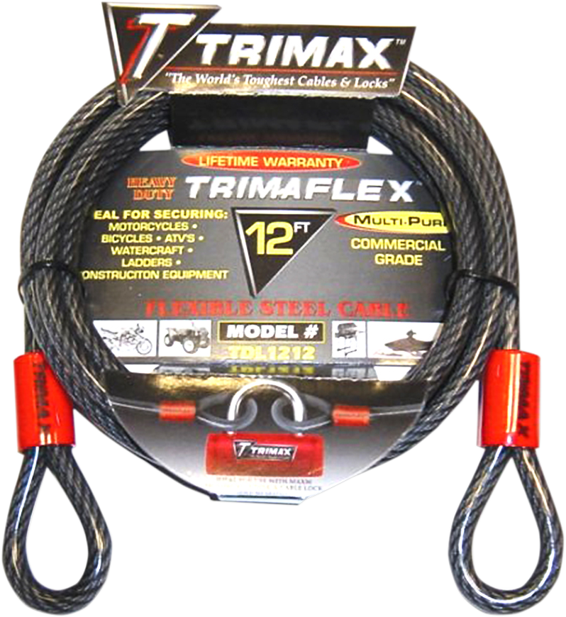 TRIMAX Cable Lock - Dual Loop - 12' TDL1212