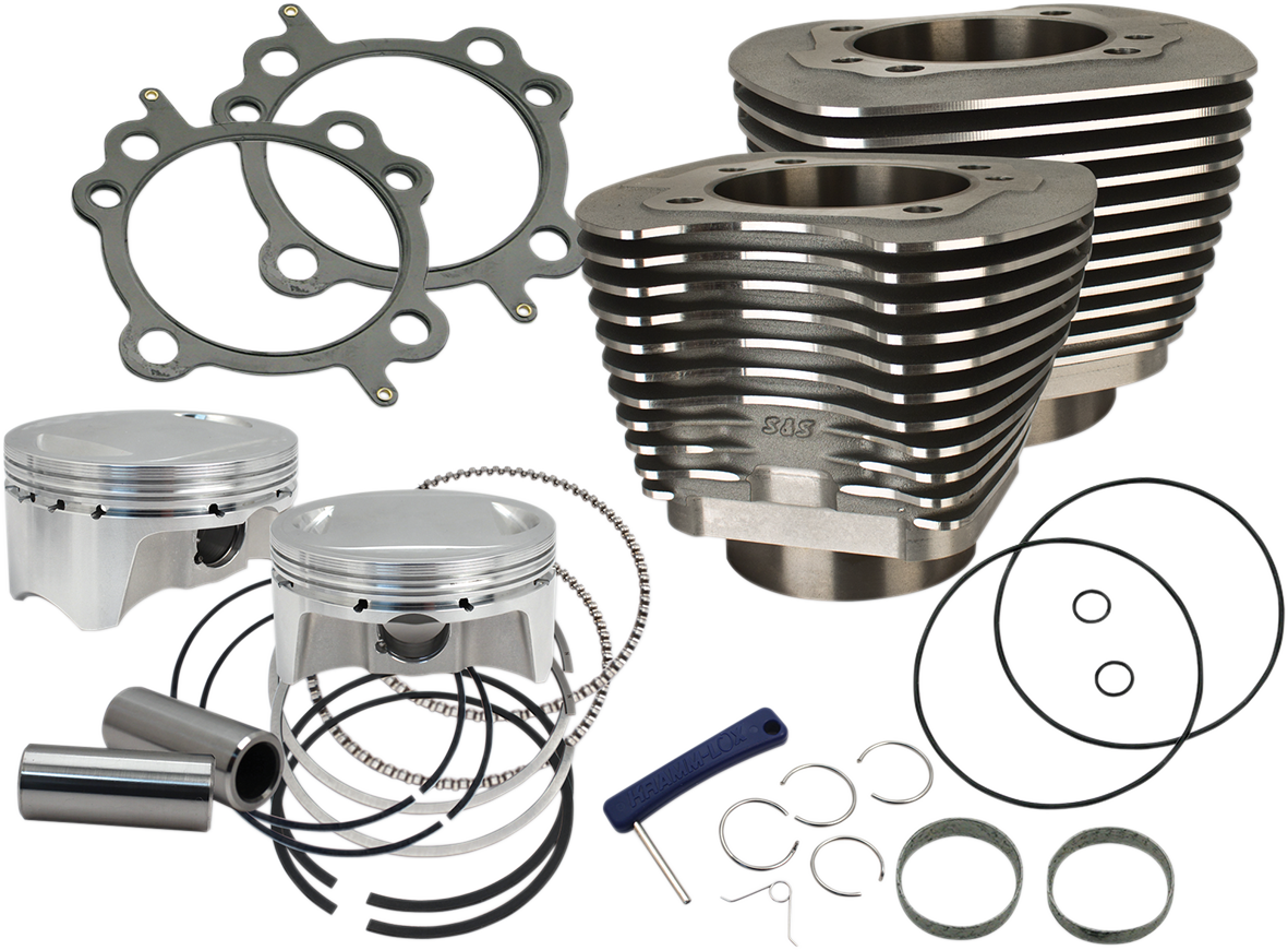 S&S CYCLE 4" Big Bore Bolt-In Sidewinder® Cylinder Kit - 110" - Black 910-0651