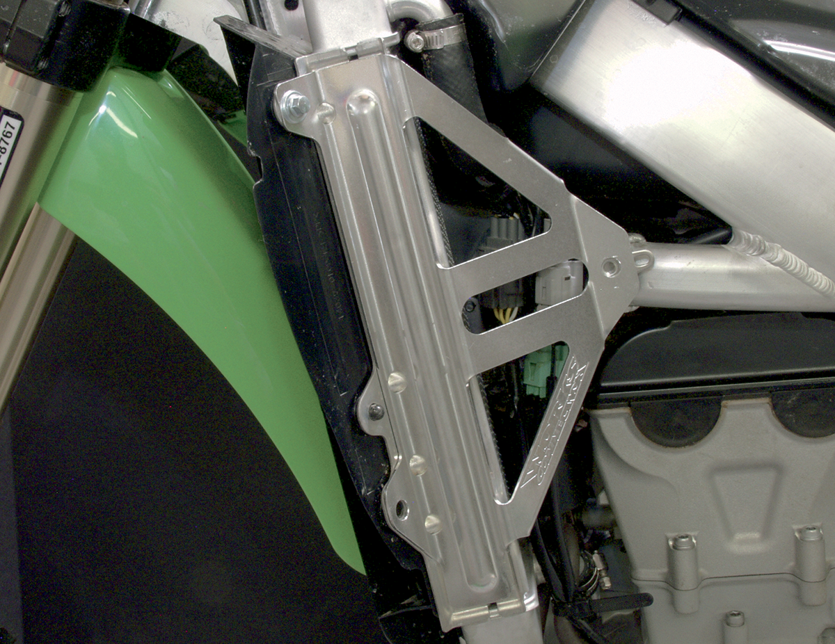 WORKS CONNECTION Radiator Brace Set - Silver - Kawasaki 18-298
